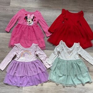 Bundle of 4 Tutu Dresses - Toddler Girl size 3T